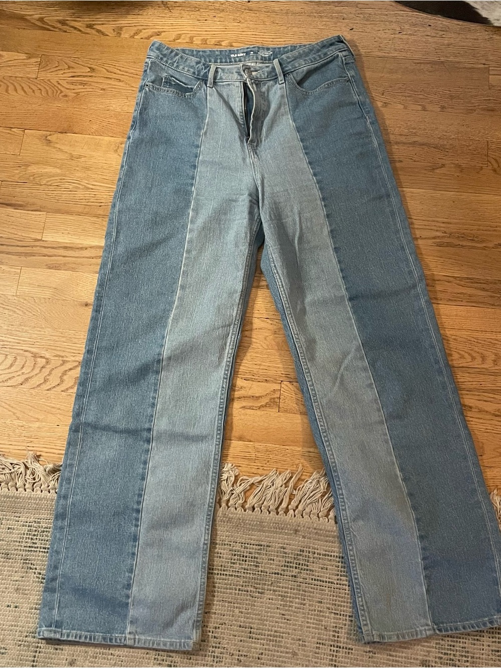Old Navy Two-Tone Blue Wide Leg Jeans